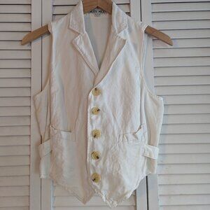 Alex Mill Cream Ecru Suiting Vest Size S